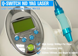 Q에 의하여 전환되는 ND YAG 레이저 문신 제거 기계, 무통 피부 관리 기계