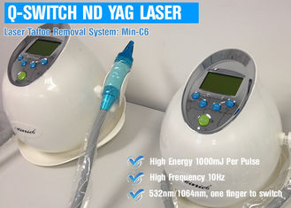 1064nm Q 스위치 레이저 문신 제거 기계, 머리 제거를 위한 ND Yag 레이저