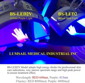 여드름 처리를 위한 415nm 파장 LED Phototherapy 기계 자주색 빛 PDT